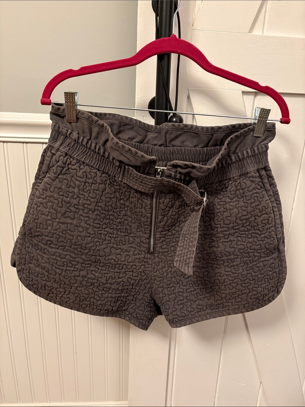 Sea NY high-rise paper-bag waist shorts
